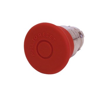 MUSH HEAD PB PUSH PULL 40MM RED PRE-MARKED