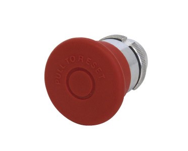 MUSH HEAD PB PUSH PULL 40MM RED PRE-MARKED