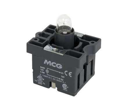 P-LIGHT BODY W/NEON BULB AMB BA9 380VAC/DC