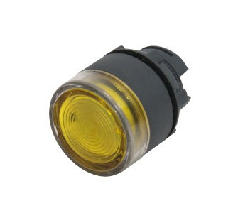 ILL PB PLAS FLUSH SPRG RET LED/NEON YEL