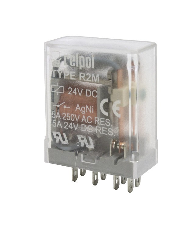 MINI RLY PLUG-IN 2P 5A 24VDC 8PIN