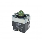 P-LIGHT BODY W/CLUSTER LED GRN 48VAC/DC