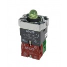 BODY ASSY ILL PB SL SW 110VACDC LED GRN NO-NC