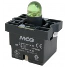 P-LIGHT BODY W/CLUSTER LED GRN 24VAC/DC